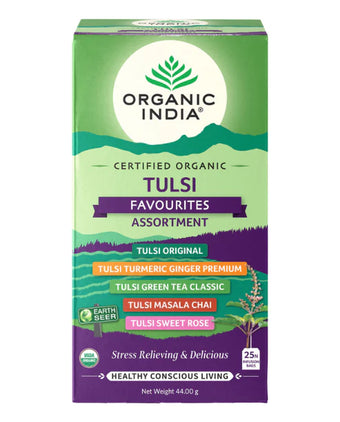 Organic India Tulsi Favourites Collection 25 Tea Bags