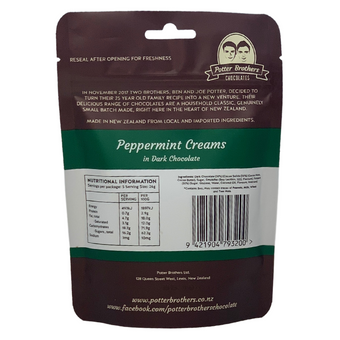 Potter Brothers Dark Peppermint Creams Chocolates 130g