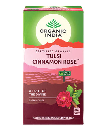 Organic India Tulsi Cinnamon Rose 25 Tea Bags