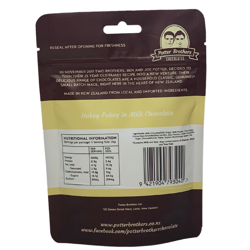 Potter Brothers Hokey Pokey In Milk Chocolate130g