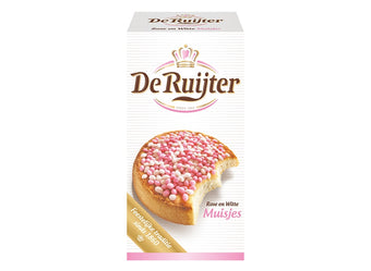 DE RUIJTER SPRINKLES PINK/WHITE 330g