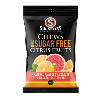 Sugarless Confectionery Citrus Fruit Chews 70g