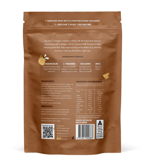 LOCAKO COLLAGEN CREAMER - FOCUS - DECADENT CHOCOLATE