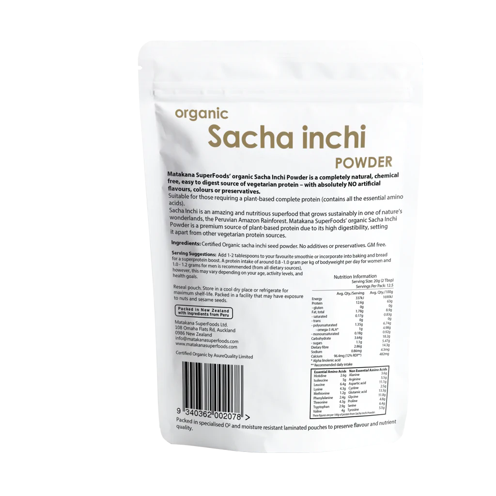 Matakana Organic Sacha Inchi Protein Powder 250g – Bin Inn Stonefields