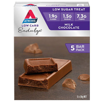 Atkins Endulge Milk Chocolate Bar 30g 5pack